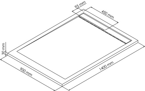 Receveur de Douche Résine de Synthèse Spirit blanc 90x140